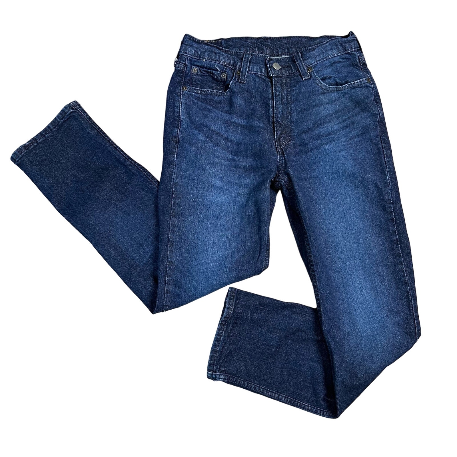Levi's Men Dark Jeans Size 30/30 Blue High Rise Straight Leg Urban Denim Classic